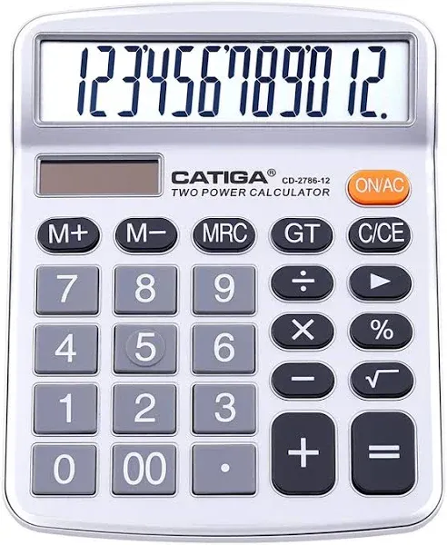 Catiga CD-2786 12-Digits Basic Home and Office Calculator