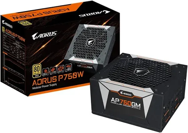 Gigabyte AORUS P750W 80+ Gold Fully Modular Power Supply (GP-AP750GM)