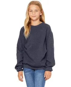 Bella + Canvas 3901Y Youth Sponge Fleece Raglan Sweatshirt