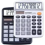 Desktop Calculator 2 Pack 12 Digit with Large LCD Display and Sensitive Butto