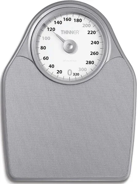 Thinner by Conair Bathroom Scale for Body Weight, Extra-Large Analog Scale