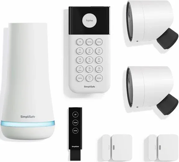 SimpliSafe 7 Piece Wireless Outdoor Camera Home Security System