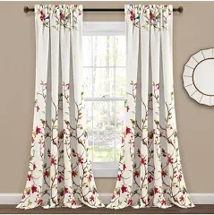 Half Moon Neela Birds Room Darkening Window Curtain Panels