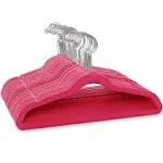 50 Velvet Kid&#039;s Hangers - 14&#034; Size for Children&#039;s Clothes - Pink