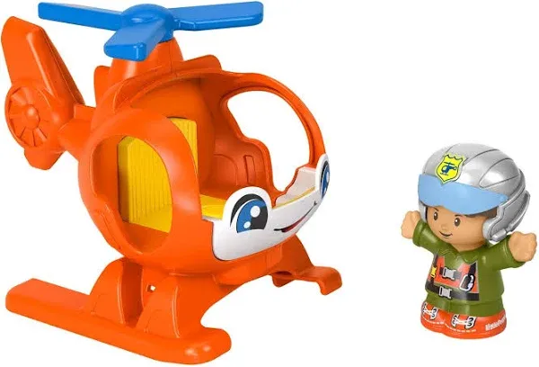 Fisher-Price Little People Help Others Helicopter &amp; Boy Figure New