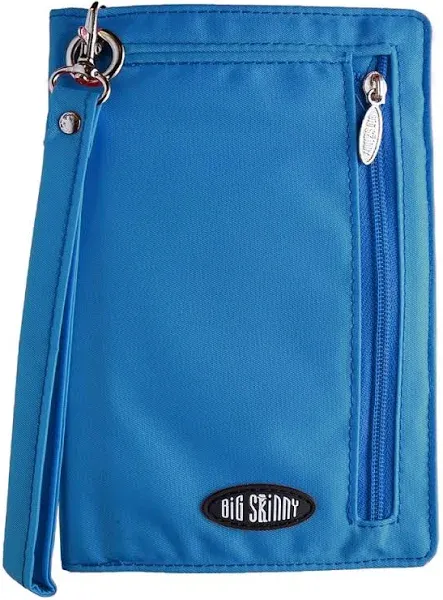 Big Skinny Women's RFID Blocking Plus Size myPhone Bi-Fold Slim Wallet, Holds Up to 20 Cards, Ocean Blue