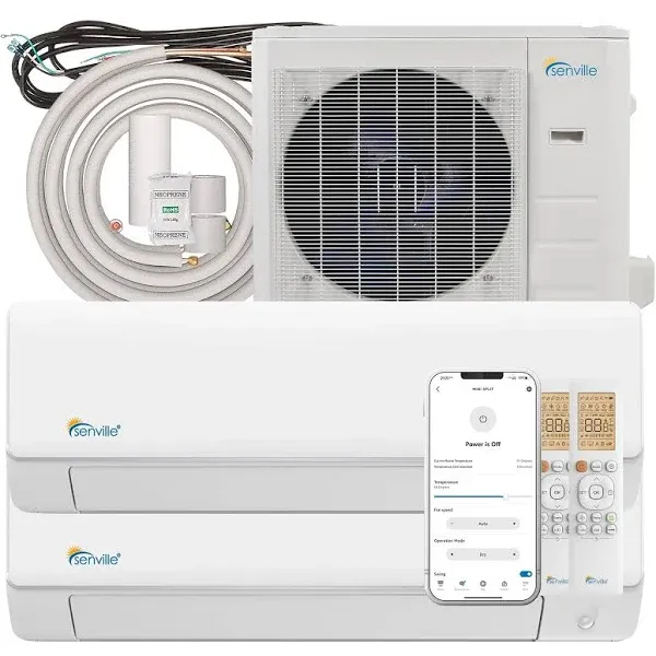 18000 BTU Dual Zone Ductless Mini Split Air Conditioner ENERGY STAR®  22 SEER