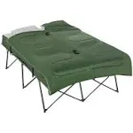 Outsunny 2-Person Collapsible Portable Camping Cot Bed Set with Sleeping Bag, Inflatable Air Mattress, & Comfort Pillows