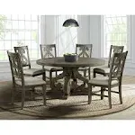 Stanford Round 7pc Dining Set-Table & Six Chairs