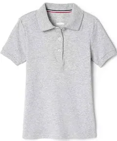 French Toast Girls School Uniform Short Sleeve Picot Collar Interlock Polo Shirt