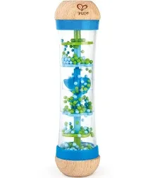 Hape Beaded Raindrops Mini Wooden Musical Shake &amp; Rattle Rainmaker Toy