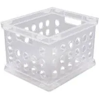 Sterilite Convenient Mini Square Small Storage Organizing Crate, Clear (12 Pack) at VMInnovations