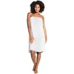 Waffle Weave Long Spa Wrap, Simple Body Wrap, Luxurious Waffle Weave Knit, One Size Fits Most, Generous Length, Elasticized Top with Touch-and-close Fasteners at Top and Waist, White