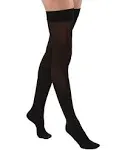 Jobst Relief Thigh-High Compression Stockings 20-30 mmHg, X-Large, Black with Silicone Band