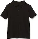 Nautica Husky Boys Stretch Double Pique Polo - Black