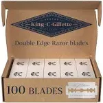 King C. Gillette Men's Double Edge Safety Razor Blades, 10 Count