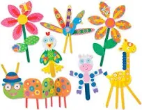 ALEX Toys Little Hands Pop Stick Art Craft Kit, Create Cute Animal and Flower