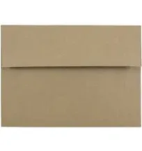 JAM PAPER A7 Premium Invitation Envelopes - 5 1/4 x 7 1/4 - Brown Kraft Paper Bag - 50/Pack