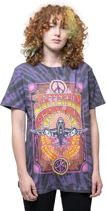 Jefferson Airplane T Shirt Live in San Francisco Official Unisex Tie Dye Purple Size XL