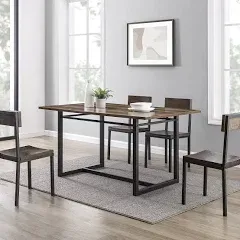 Walker Edison 60" Contemporary Wood and Metal Dining Table