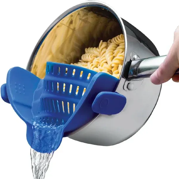 Kitchen Gizmo Snap 'N Strain Strainer Clip On Silicone Colander Fits All Pots