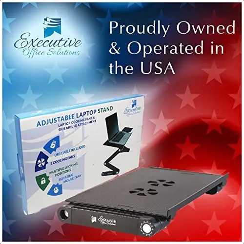 Executive Office Solutions Adjustable Aluminum Laptop Stand Black