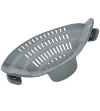 Kitchen Gizmo Snap N Strain Pot Strainer and Pasta Strainer Silicone Clip On Strainer Pots and Bowls