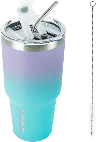 BJPKPK Stainless Steel Insulated Tumbler with Lid and Straw Coffee Tumblers