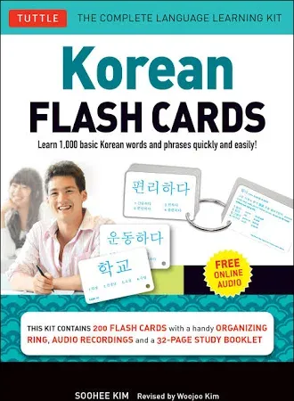 Korean Flash Cards Kit Ebook: Learn 1,000 Basic Korean Words and Phrases Quickly and Easily! (Hangul & Romanized Forms) (Downloadable Audio Included)