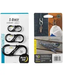 Nite-Ize LSBC-01-R6 S-Biner Stainless Steel Slidelock 3 Pack