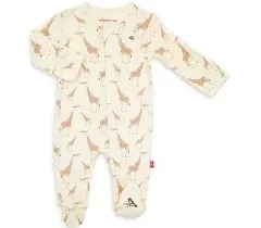 Magnetic Me Cream Jolie Giraffe Organic Cotton Footie