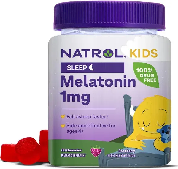 Natrol Kids Melatonin Gummies - Berry 1 mg 90 Gummies - Imperfect