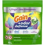 Gain Flings Odor Defense Laundry Detergent Pacs, Super Fresh - 16 ct