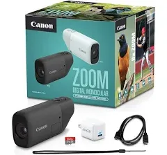 Canon ZOOM Digital Monocular (White) + 64GB + Case+ Card Reader+ 1 Yr Warranty