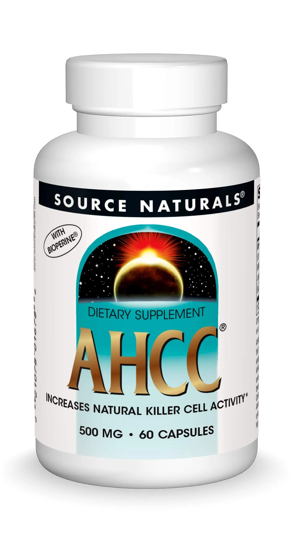 Source Naturals AHCC 500 mg Bioperine 60 Caps