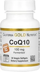 CoQ10 100 mg, Coenzyme Q10 Ubiquinone USP, Supports Mitochondrial Function*, 30 Veggie Softgels