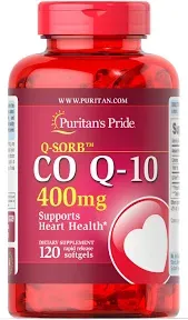 Puritan&#039;s Pride Q-Sorb CO Q-10 400 mg - 120 Softgels