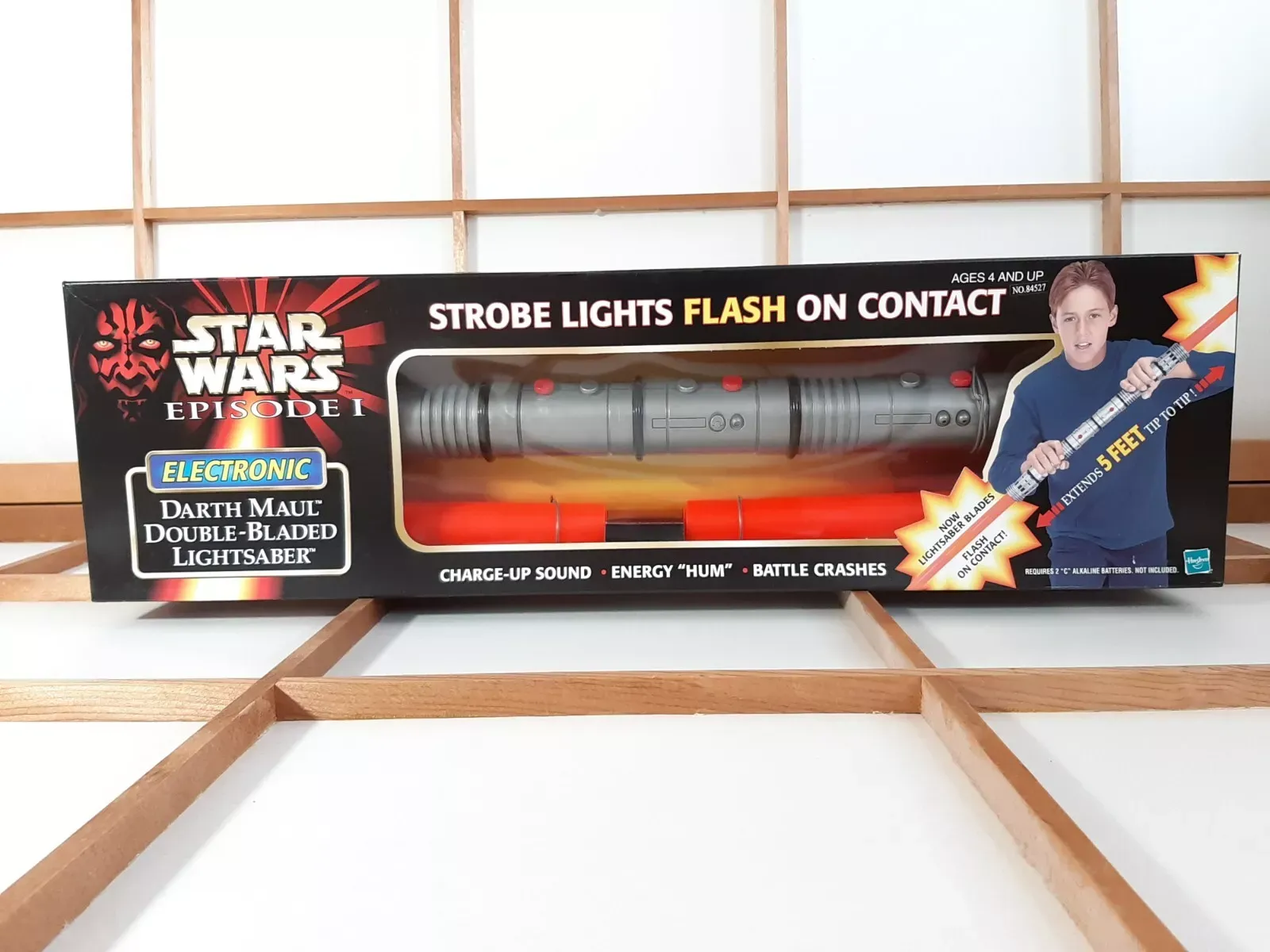 Star Wars Episode 1 Darth Maul Electronic Double Bladed Lightsaber Hasbro Sealed