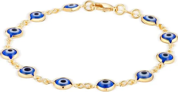 Barzel Women's Multicolored Evil Eye Bracelet