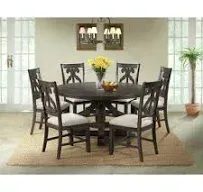 Picket House Furnishings Stanford Round 7PC Dining Set