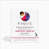 PIQUE Daily Radiance Liposomal Vitamin C for Immune Support - 1,000 mg Vitamin C & 1,900 mg Elderberry per Packet, Powerful Antioxidants for Healthy Collagen Production - 28 Packets (10mL Each)