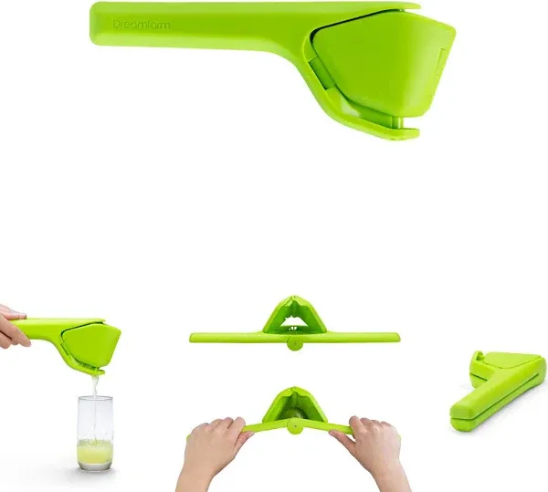 Dreamfarm 9 Inch Original Lime Fluicer Easy-Squeeze Ergonomic Manual Fold-Flat S