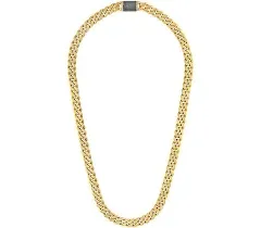 Bulova Men's Jewelry Classic Gold Tone Stainless Steel Curb Chain Necklace