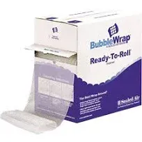 Sealed Air Ready-To-Roll Bubble Packing Material, 12" x 65'