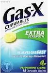 Gas-X Antigas, Extra Strength, Chewable Tablets, Peppermint Creme - 18 tablets