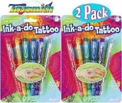 Toysmith Ink-a-Do Shimmery Tattoo Pens Bundle - by Toysmith