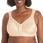 Playtex 18 Hour 4695 Front-Close Wirefree Bra with Flex Back Light Beige 46B