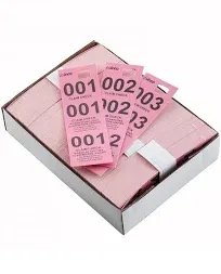 Winco CCK-5PK Pink Coat Check Tags