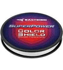 KastKing Superpower ColorShield Braided Fishing Line - Colorfast Braided Line, 100% Solution Dyed UHMWPE Fiber, Smooth & Strong Superline, Near Zero Stretch, Sensitive, High Abrasion Resistance