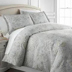 Southshore Fine Living, Inc. Floral Duvet Cover, Twin/Twin XL, Soft Duvet Cover, Twin Comforter Cover with Zipper Closure - Duvet Set Includes 1 Duvet Cover, 1 Sham, Twin/Twin XL, Soft Sand Floral